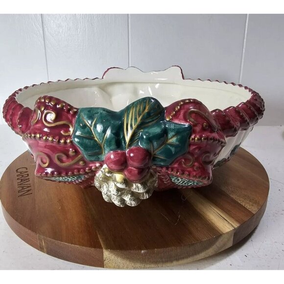 Vintage Dish Bowl by Claire Burke Christmas  Potpourri Dish Holidays See Pics - Picture 1 of 10